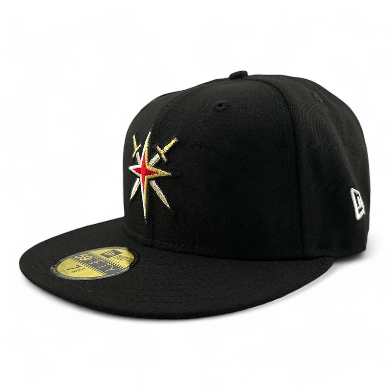 Vegas Golden Knights Black and Gold Est. 2017 Patch Red UV NHL New Era 59FIFTY Fitted Hat