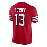 San Francisco 49ers Brock Purdy Scarlet Red Block Numbers Nike Vapor F.U.S.E Limited Jersey