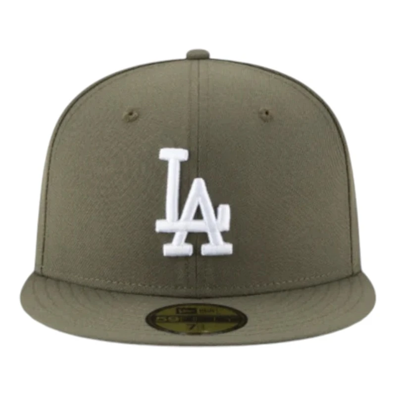 Los Angeles Dodgers Olive 2024 WS Champs Patch Gray UV New Era 59FIFTY Fitted Hat