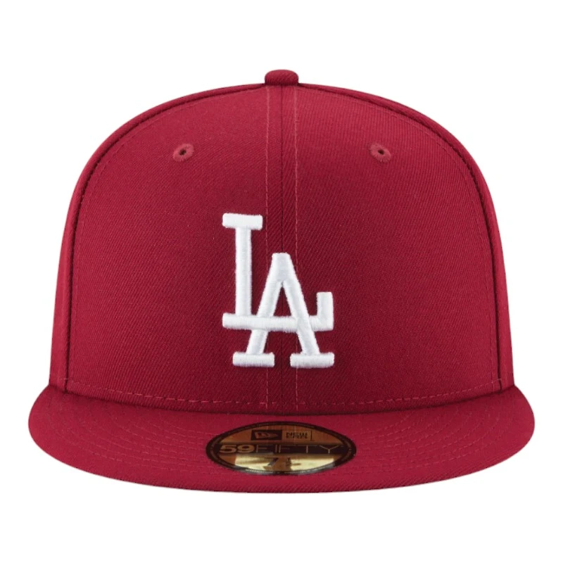 Los Angeles Dodgers Cardinal Red 2024 WS Champs Patch Gray UV New Era 59FIFTY Fitted Hat