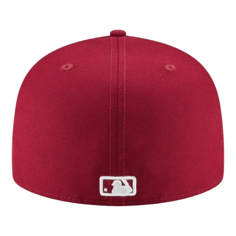 Los Angeles Dodgers Cardinal Red 2024 WS Champs Patch Gray UV New Era 59FIFTY Fitted Hat
