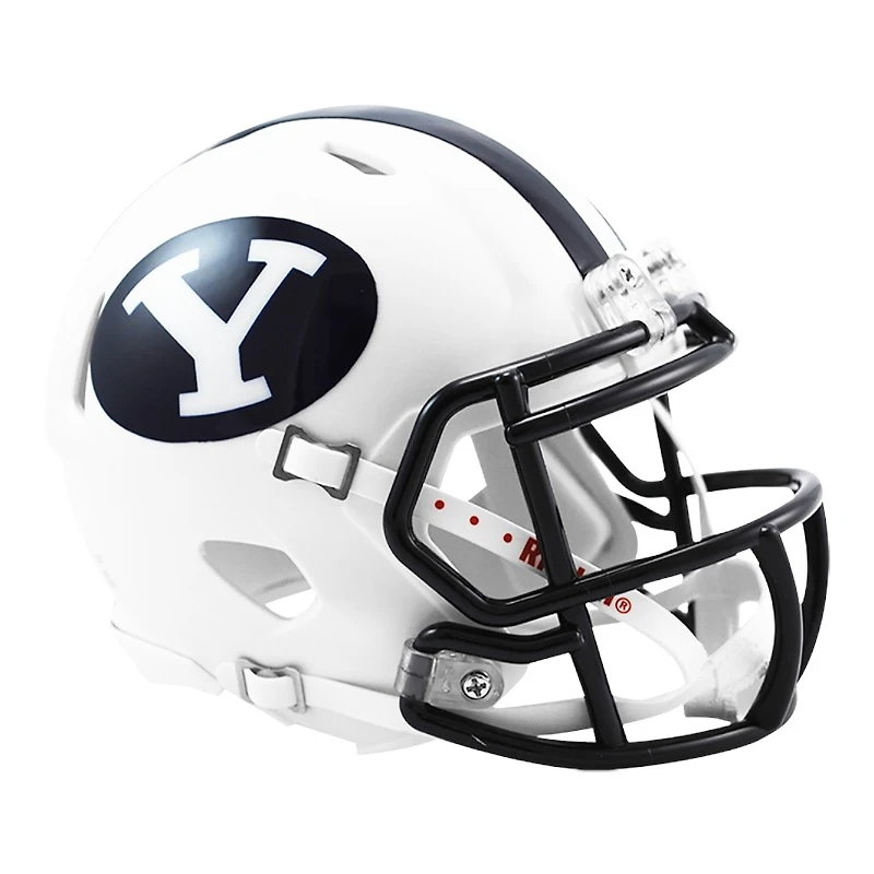 BYU Cougars White and Navy Riddell Speed Mini Helmet