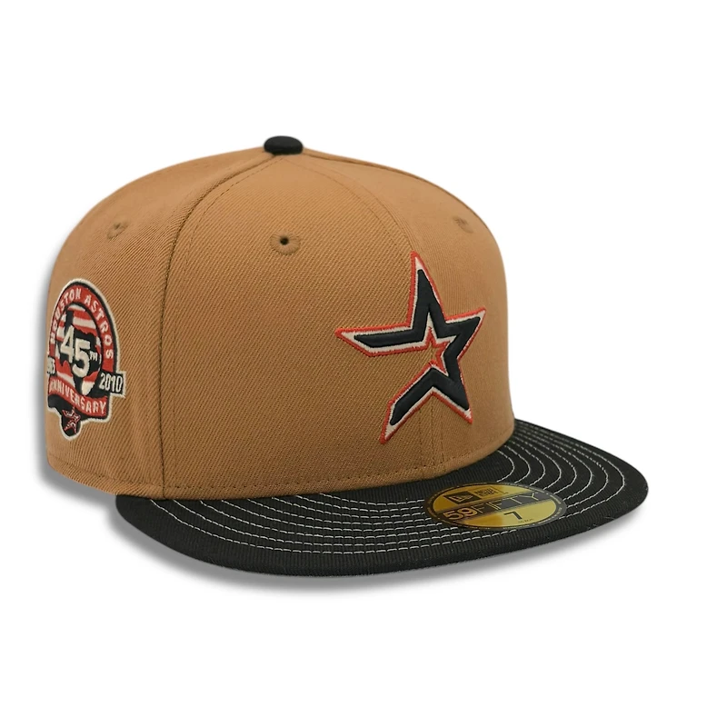 Houston Astros Bronze and Black 45th Anni Patch Gray UV New Era 59FIFTY Fitted Hat
