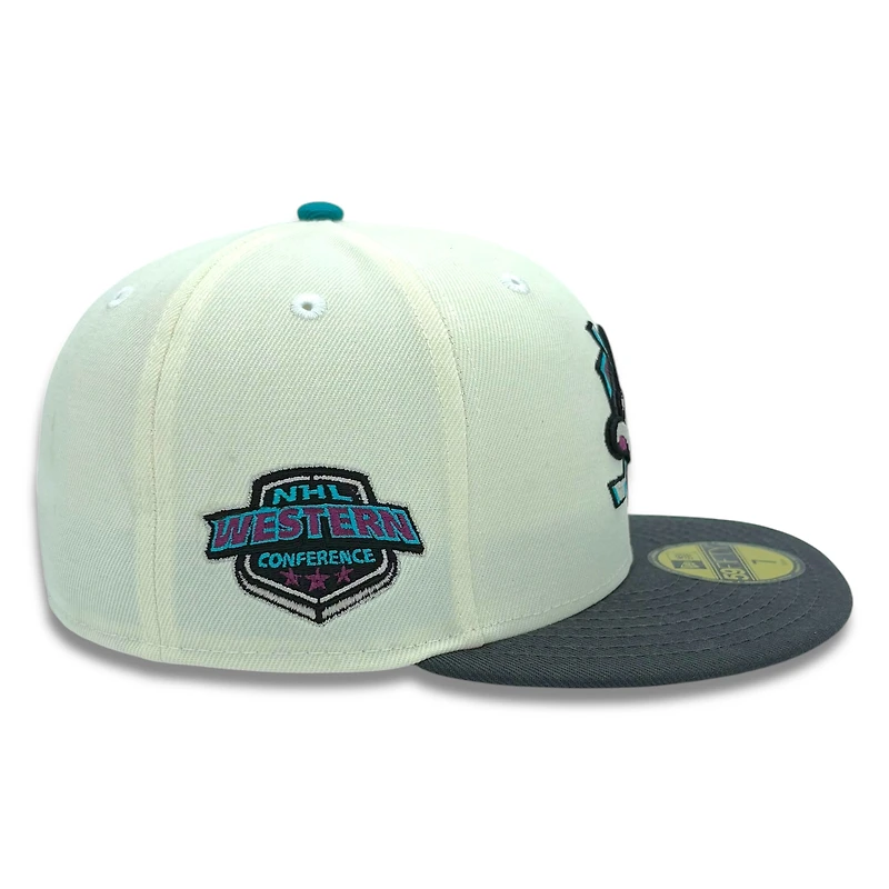 Anaheim Ducks Chrome and Graphite Western Conference Patch Blue UV New Era 59FIFTY Fitted Hat