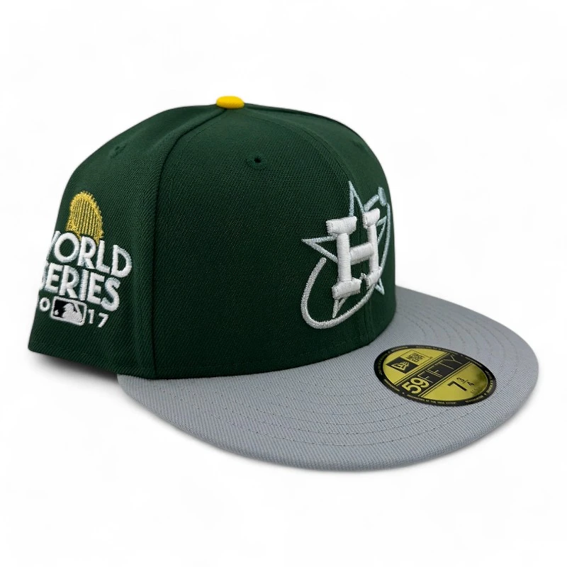 Houston Astros Cilantro Green and Gray 2017 WS Patch Red UV New Era 59FIFTY Fitted Hat