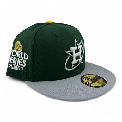 Houston Astros Cilantro Green and Gray 2017 WS Patch Red UV New Era 59FIFTY Fitted Hat
