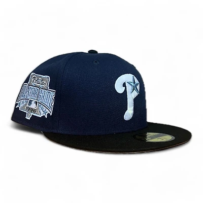 Philadelphia Phillies Navy and Black 1996 ASG Patch Gray UV New Era 59FIFTY Fitted Hat