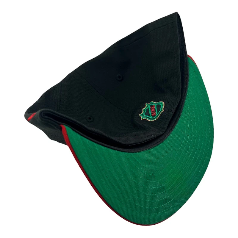 Chicago Blackhawks Black and Red 42nd NHL ASG Patch Green UV New Era 59FIFTY Fitted Hat