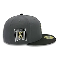 Vegas Golden Knights Graphite and Black Est. 2017 Patch Gray UV New Era 59FIFTY Fitted Hat
