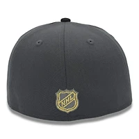 Vegas Golden Knights Graphite and Black Est. 2017 Patch Gray UV New Era 59FIFTY Fitted Hat