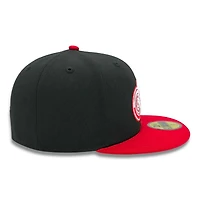 Detroit Red Wings Black and Gray UV New Era 59FIFTY Fitted Hat