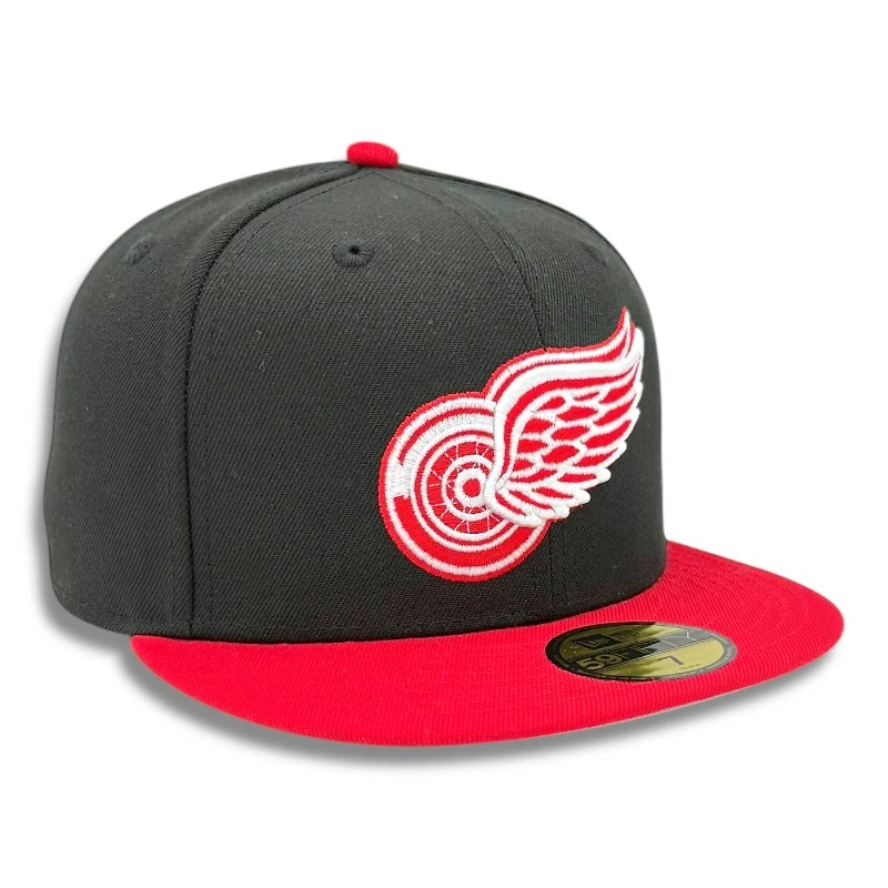 Detroit Red Wings Black and Gray UV New Era 59FIFTY Fitted Hat