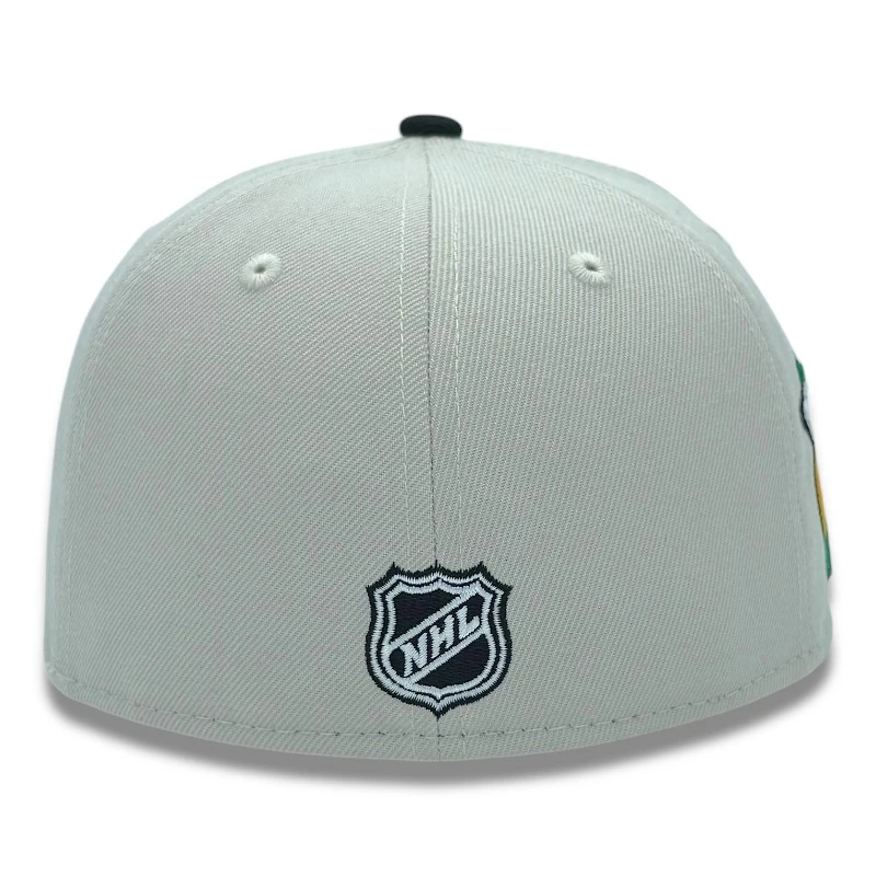 Vegas Golden Knights Stone and Black Western Conference Patch Gray UV New Era 59FIFTY Fitted Hat