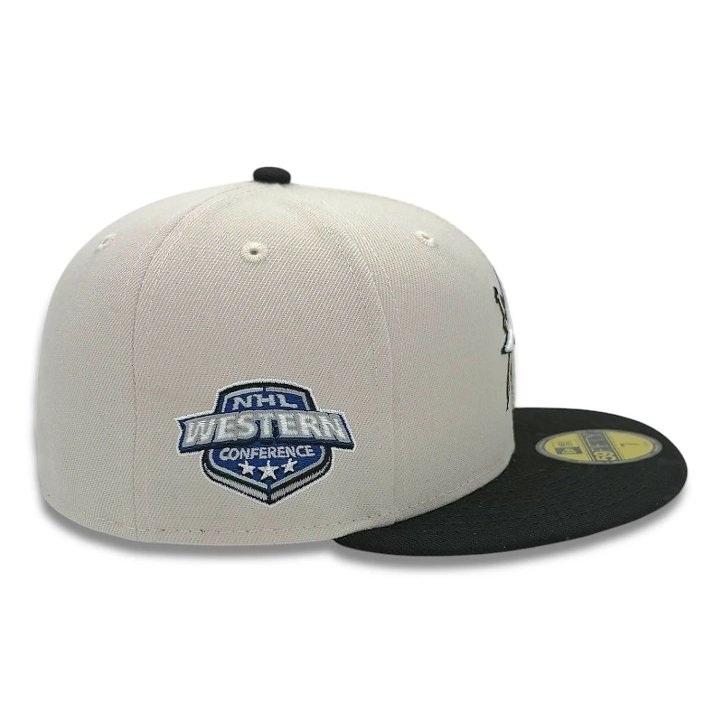 Vegas Golden Knights Stone and Black Western Conference Patch Gray UV New Era 59FIFTY Fitted Hat