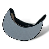 Chicago Blackhawks Stone and Black Team Logo Patch Gray UV New Era 59FIFTY Fitted Hat