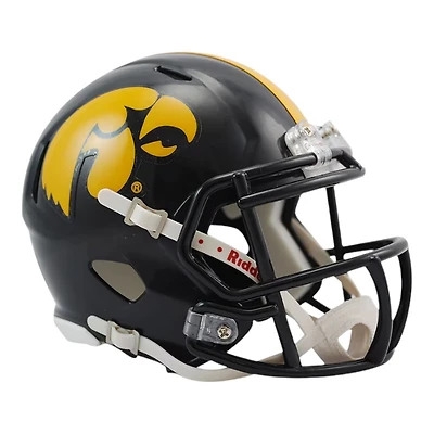 Iowa Hawkeyes Black Riddell Speed Mini Helmet