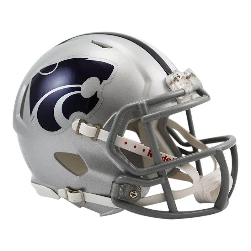 Kansas State Wildcats Silver Riddell Speed Mini Helmet