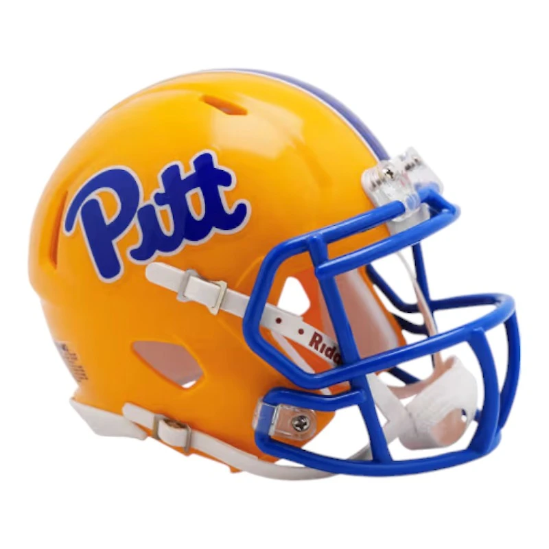 Pittsburgh Panthers Yellow Riddell Speed Mini Helmet