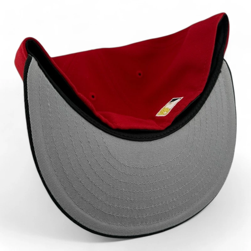 Atlanta Braves Red and Black 40th Anniversary Patch Gray UV New Era 59FIFTY Fitted Hat