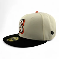 Seattle Mariners Chrome and Black 30th Anniversary Patch Gray UV New Era 59FIFTY Fitted Hat