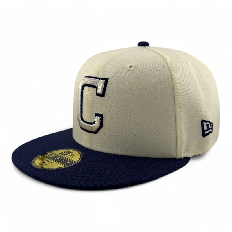 Cleveland Guardians Chrome and Navy 10th Anniversary Patch Gray UV New Era 59FIFTY Fitted Hat