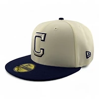 Cleveland Guardians Chrome and Navy 10th Anniversary Patch Gray UV New Era 59FIFTY Fitted Hat