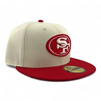 San Francisco 49ers Cream Two Tone Pro Image Sports Exclusive Chrome Collection New Era 59FIFTY Fitted Hat