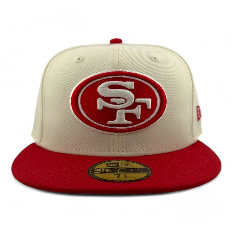 San Francisco 49ers Cream Two Tone Pro Image Sports Exclusive Chrome Collection New Era 59FIFTY Fitted Hat