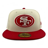 San Francisco 49ers Cream Two Tone Pro Image Sports Exclusive Chrome Collection New Era 59FIFTY Fitted Hat