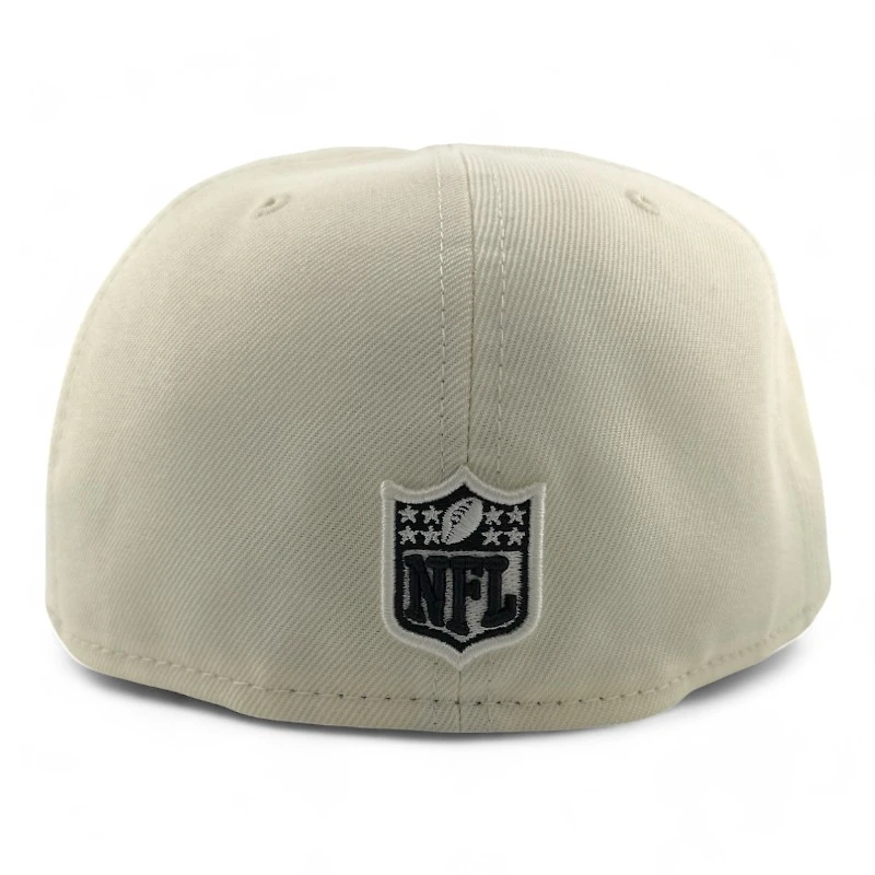Las Vegas Raiders Cream Two Tone Pro Image Sports Exclusive Chrome Collection New Era 59FIFTY Fitted Hat