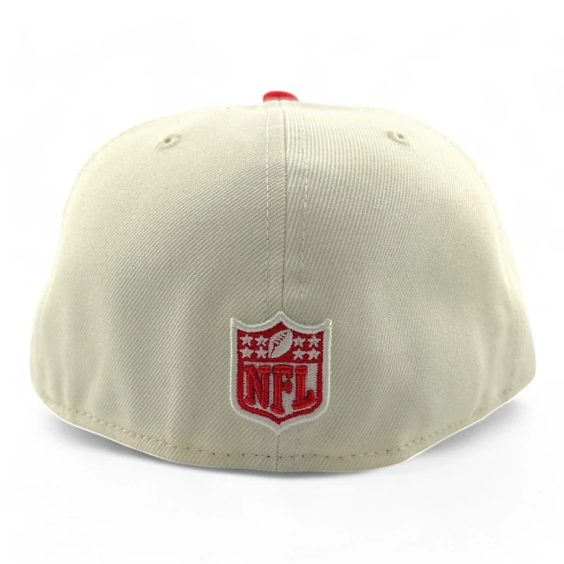 Kansas City Chiefs Cream Two Tone Pro Image Sports Exclusive Chrome Collection New Era 59FIFTY Fitted Hat