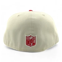 Kansas City Chiefs Cream Two Tone Pro Image Sports Exclusive Chrome Collection New Era 59FIFTY Fitted Hat