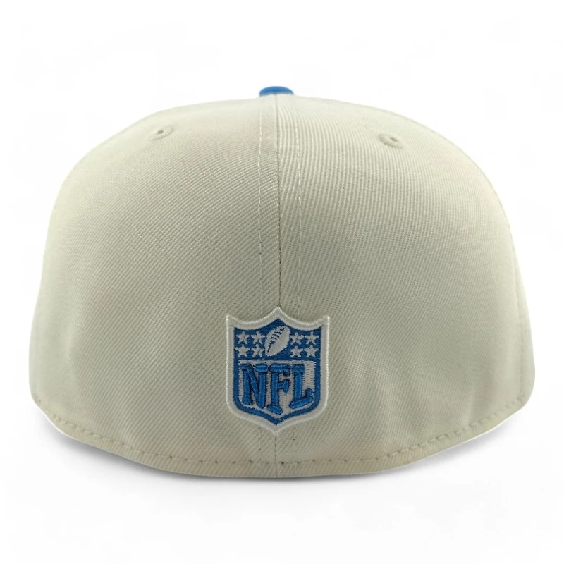 Detroit Lions Cream Two Tone Pro Image Sports Exclusive Chrome Collection New Era 59FIFTY Fitted Hat