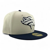 Denver Broncos Cream Two Tone Pro Image Sports Exclusive Chrome Collection New Era 59FIFTY Fitted Hat