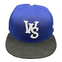 Winston-Salem Dash Royal Blue and Black Cord "West Side" Grey UV MiLB New Era 59FIFTY Fitted Hat