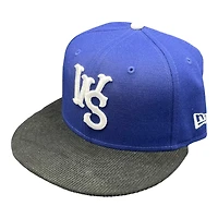 Winston-Salem Dash Royal Blue and Black Cord "West Side" Grey UV MiLB New Era 59FIFTY Fitted Hat