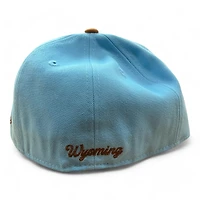 Wyoming Cowboys Light Blue and Brown Two Tone NCAA New Era 59FIFTY Fitted Hat