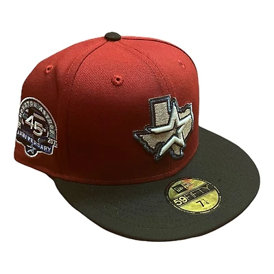 Houston Astros Red and Black 45th Anni Patch Sky Blue UV New Era 59FIFTY Fitted Hat