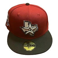 Houston Astros Red and Black 45th Anni Patch Sky Blue UV New Era 59FIFTY Fitted Hat