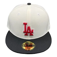 Los Angeles Dodgers Chrome and Graphite Upside Down LA Gray UV 59FIFTY Fitted Hat