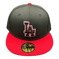 Los Angeles Dodgers Black and Upside Down LA Gray UV 59FIFTY Fitted Hat