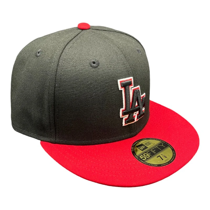 Los Angeles Dodgers Black and Upside Down LA Gray UV 59FIFTY Fitted Hat