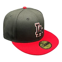 Los Angeles Dodgers Black and Upside Down LA Gray UV 59FIFTY Fitted Hat