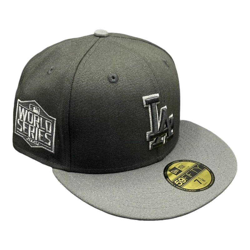 Los Angeles Dodgers Black and Gray 2020 WS Patch UV 59FIFTY Fitted Hat