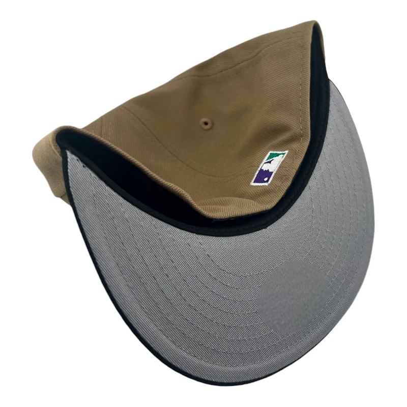 Los Angeles Dodgers Brown and Black "Khaki Fall" Side Batty Gray UV New Era 59FIFTY Fitted Hat