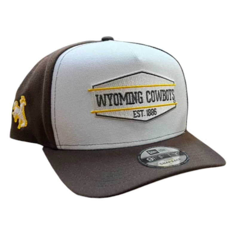 Wyoming Cowboys Brown and White New Era 9FIFTY A-Frame Snapback Hat