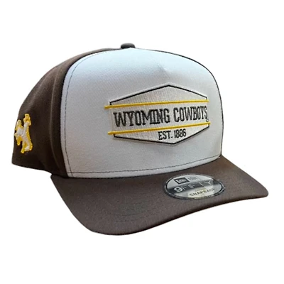 Wyoming Cowboys Brown and White New Era 9FIFTY A-Frame Snapback Hat