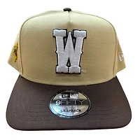 Wyoming Cowboys Khaki and Brown New Era 9FIFTY A-Frame Snapback Hat