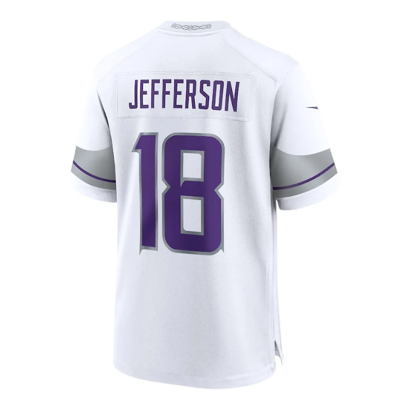 Youth Minnesota Vikings Justin Jefferson White Winter Warrior Alternate Nike Game Jersey