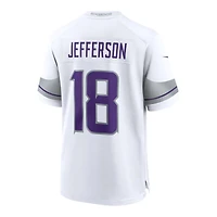 Youth Minnesota Vikings Justin Jefferson White Winter Warrior Alternate Nike Game Jersey